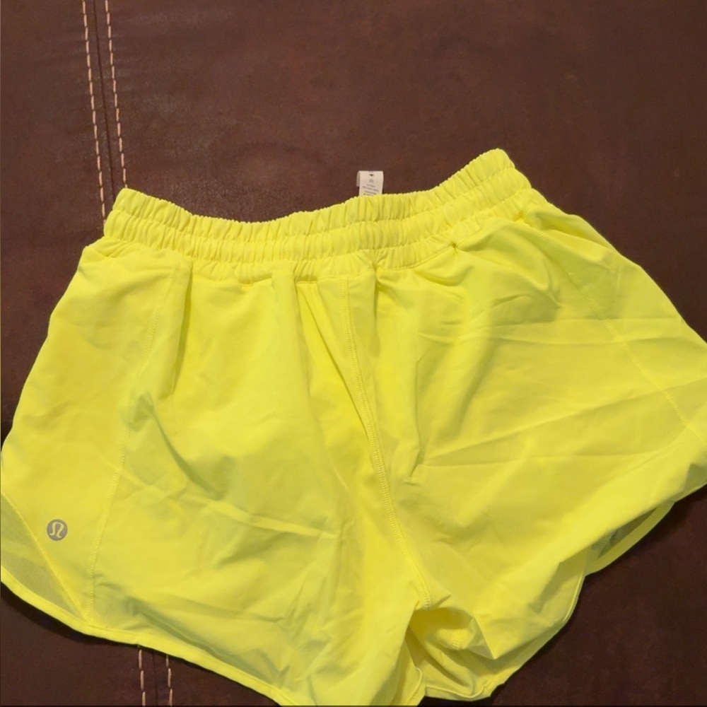 lululemon athletica Neon Yellow Athletic Shorts